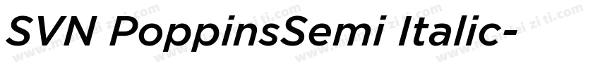 SVN PoppinsSemi Italic字体转换